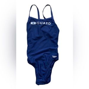 LUC Speedo Lifeguard swimsuit “endurance” women sz 32 navy